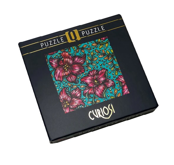 Curiosi Q-Puzzle Gold-3 Blumen farbenfrohes Mini-Puzzle 72 Teile