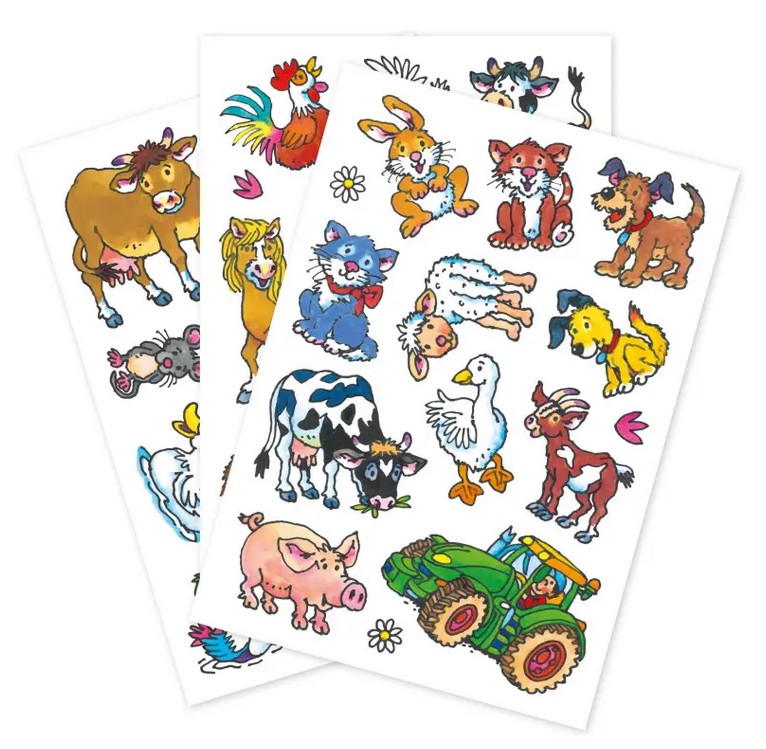 Lutz Mauder Tattoo-Set A6, Bauernhof 3 Bögen, plastikfrei verpackt
