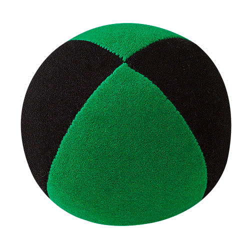 Henrys Beanbag Velour Ø 58 zweifarbig schwarz/grün Superior Jonglierball Made in Germany 