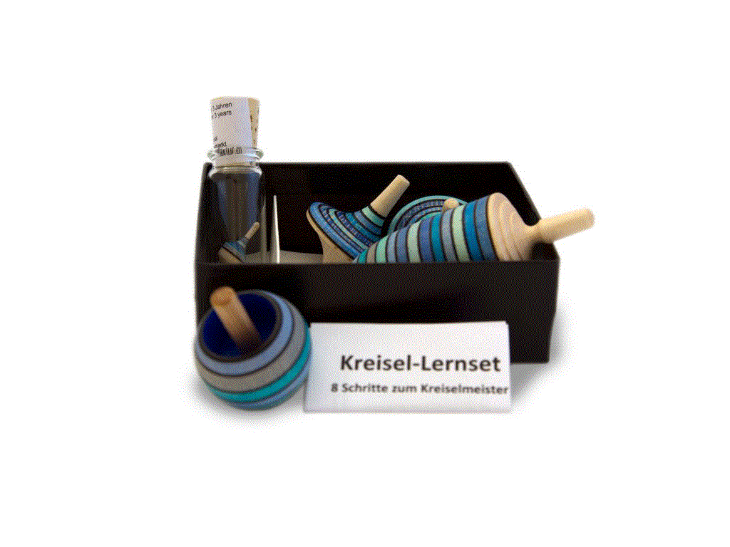 MaderKreisel-Lernset Eis Holzkreisel Set aus der Kreiselmanufaktur