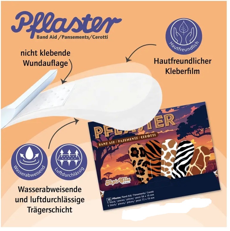 TapirElla Pflasterbriefchen Wildlife mit 10 Pflastern