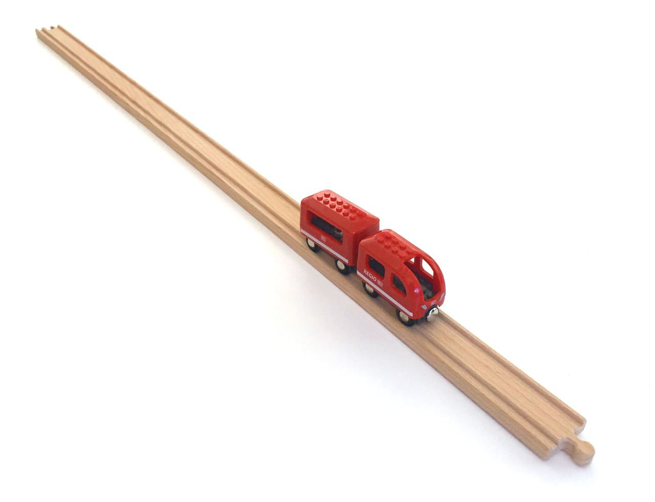 Noppi Eisenbahn - Lange Seppel - XXL Holzschiene 1m