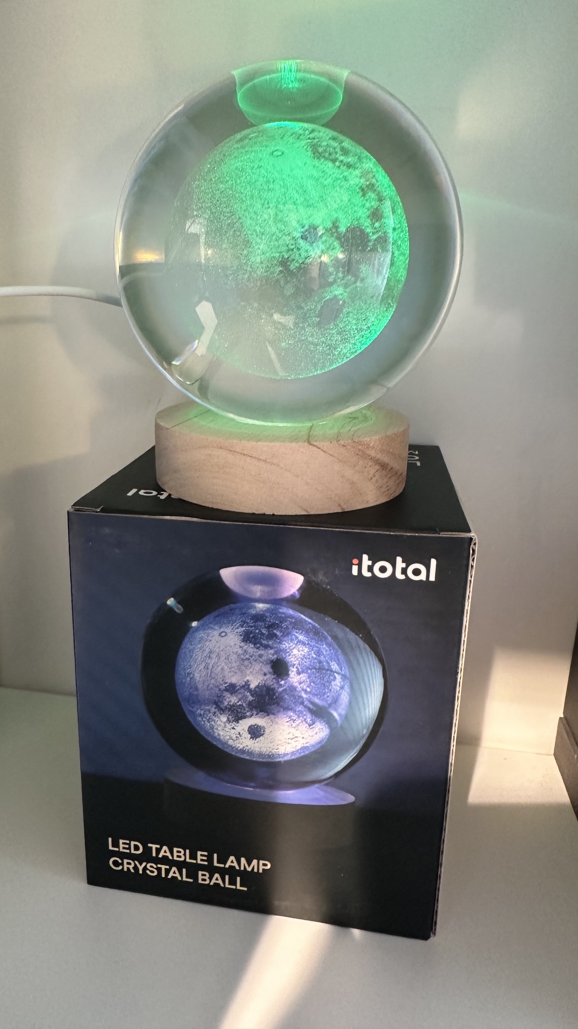 iTotal Kristallkugel-Lampe Mond groß