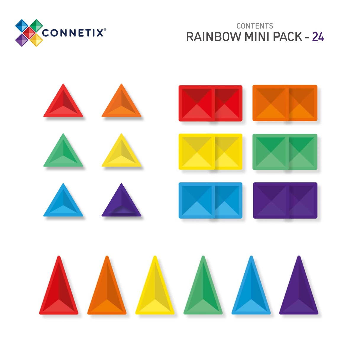Connetix Magnetbausteine Rainbow Mini Pack 24 Teile