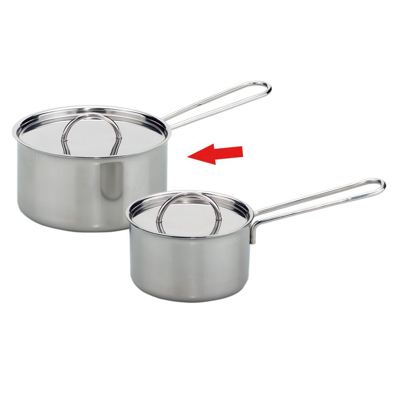 Glückskäfer Edelstahl-Stieltopf 12 cm mit Deckel