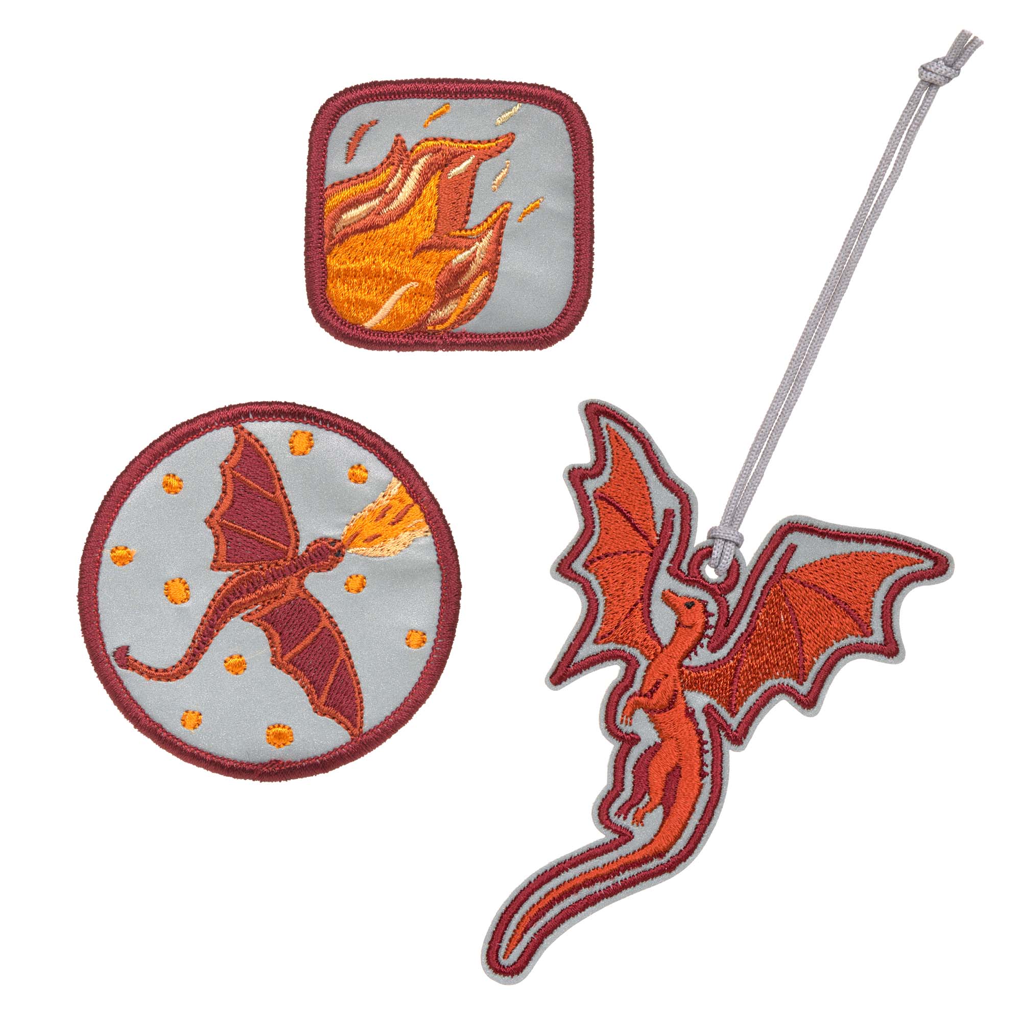 Lässig School Patches Set Dragon Schulranzen Anhänger