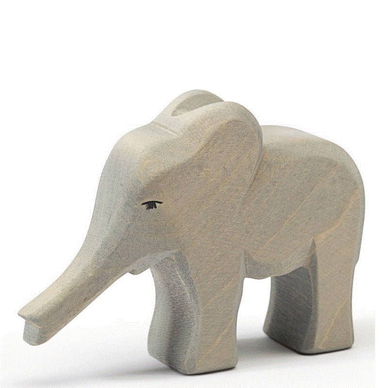 Ostheimer Elefant klein Rüsselgestreckt Holzfigur