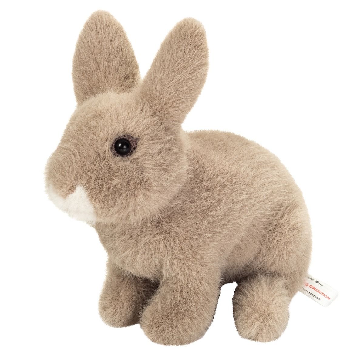 Hermann Teddy Hase sitzend grau 20 cm Stofftier