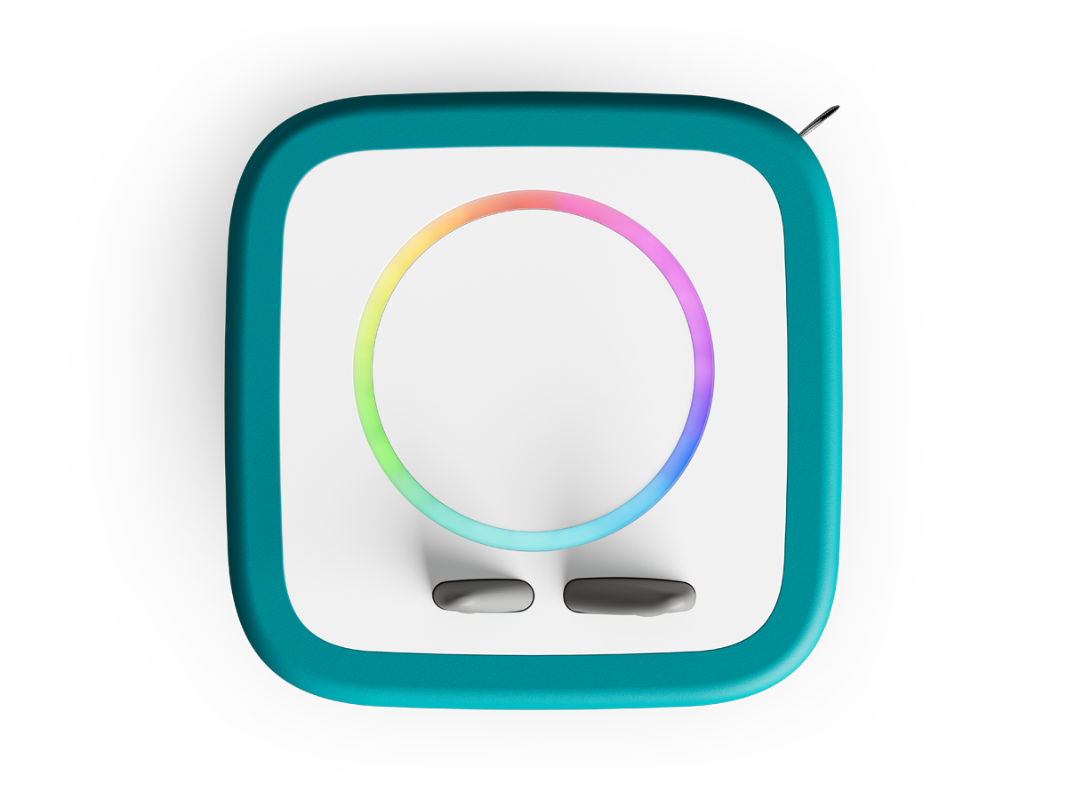 Tonies Toniebox 2 Meeresgrün Starter Set mit Kreativ-Tonie Rot