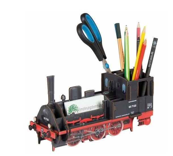 Werkhaus Stiftebox Lok T3 rot/schwarz Stiftehalter ohne Deko/Stifte Werkhaus Stiftebox Lok T3 rot/schwarz Stiftehalter ohne Deko/Stifte