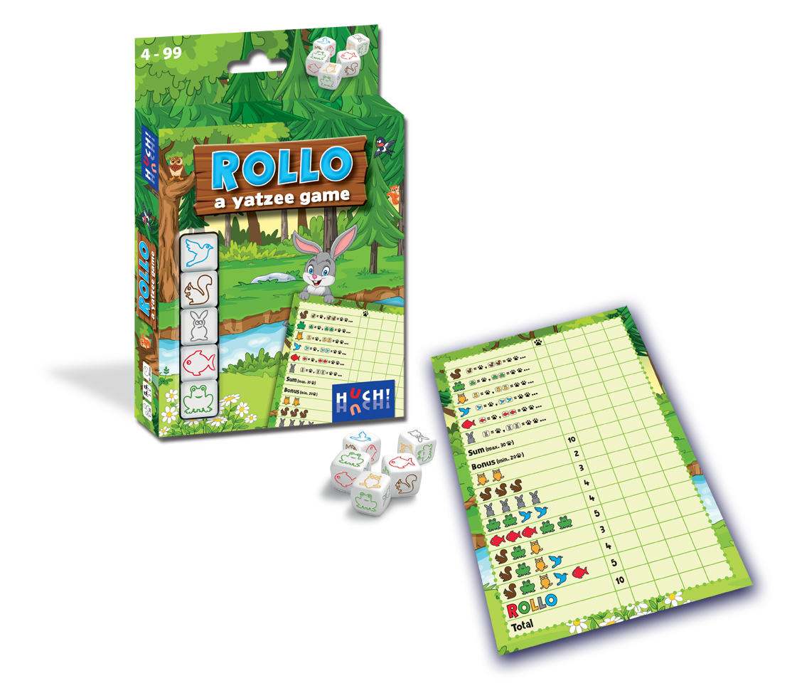 Huch! Würfelspiel Rollo Yatzee mit Tierwürfeln schon ab 4 JAhren