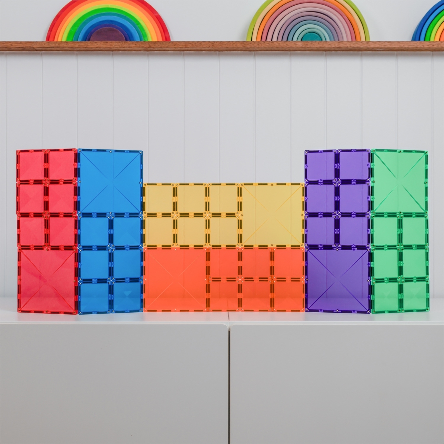 Connetix Magnetbausteine Rainbow Square Pack  42 Teile