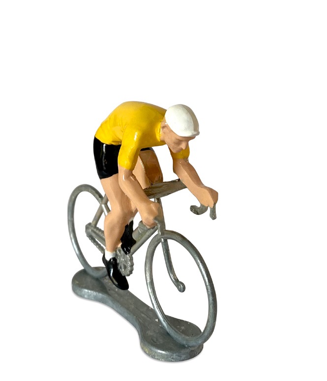 Bernard & Eddy Zinnfigur Radrennfahrer P2 "The Sprinter" Gelbes Trikot Chris