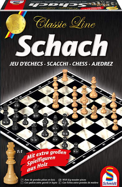 Schmidt Spiele Classic Line, Schach, mit extra großen Spielfiguren 