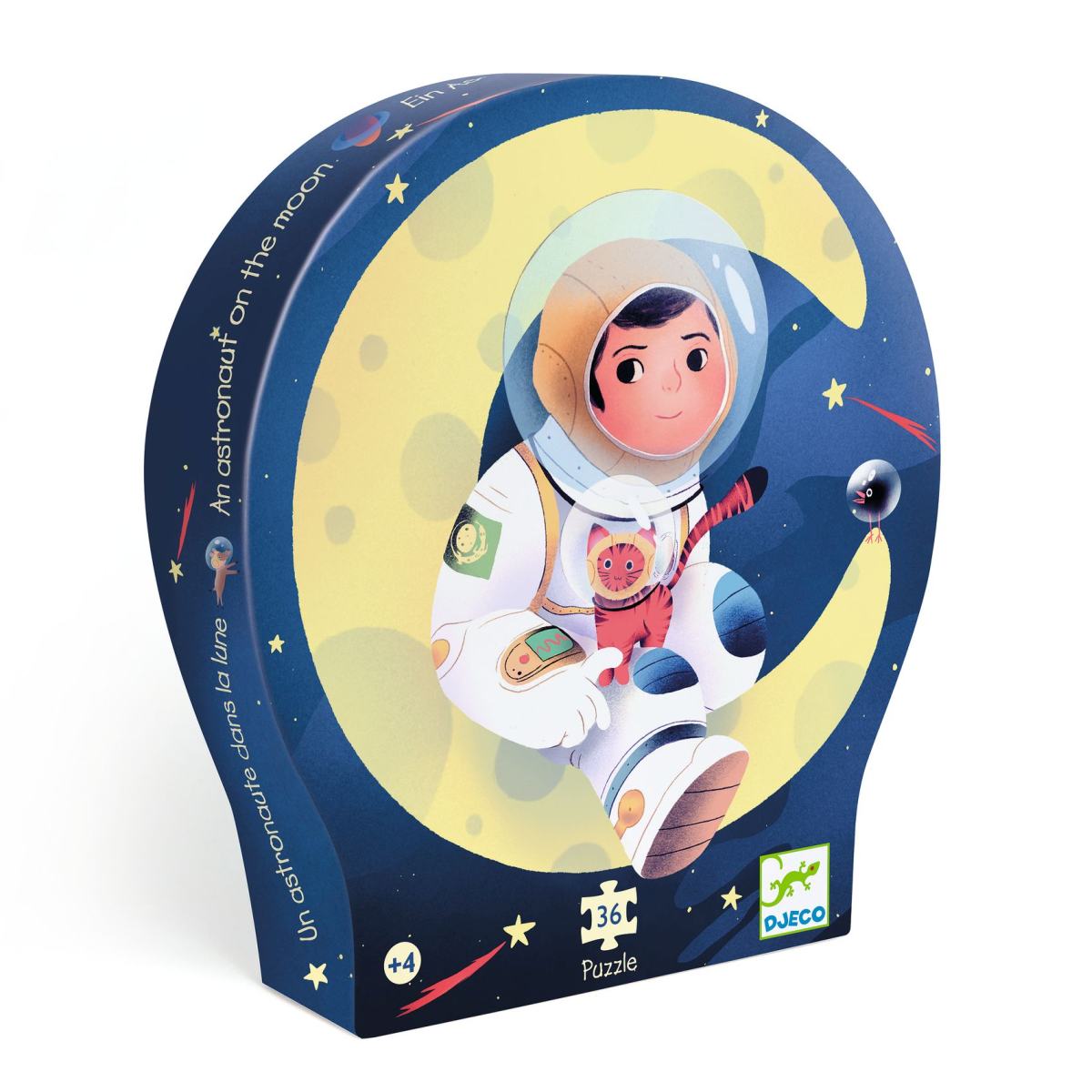 Djeco Puzzle: Astronaut - 36 Teile mit Mond-Karton