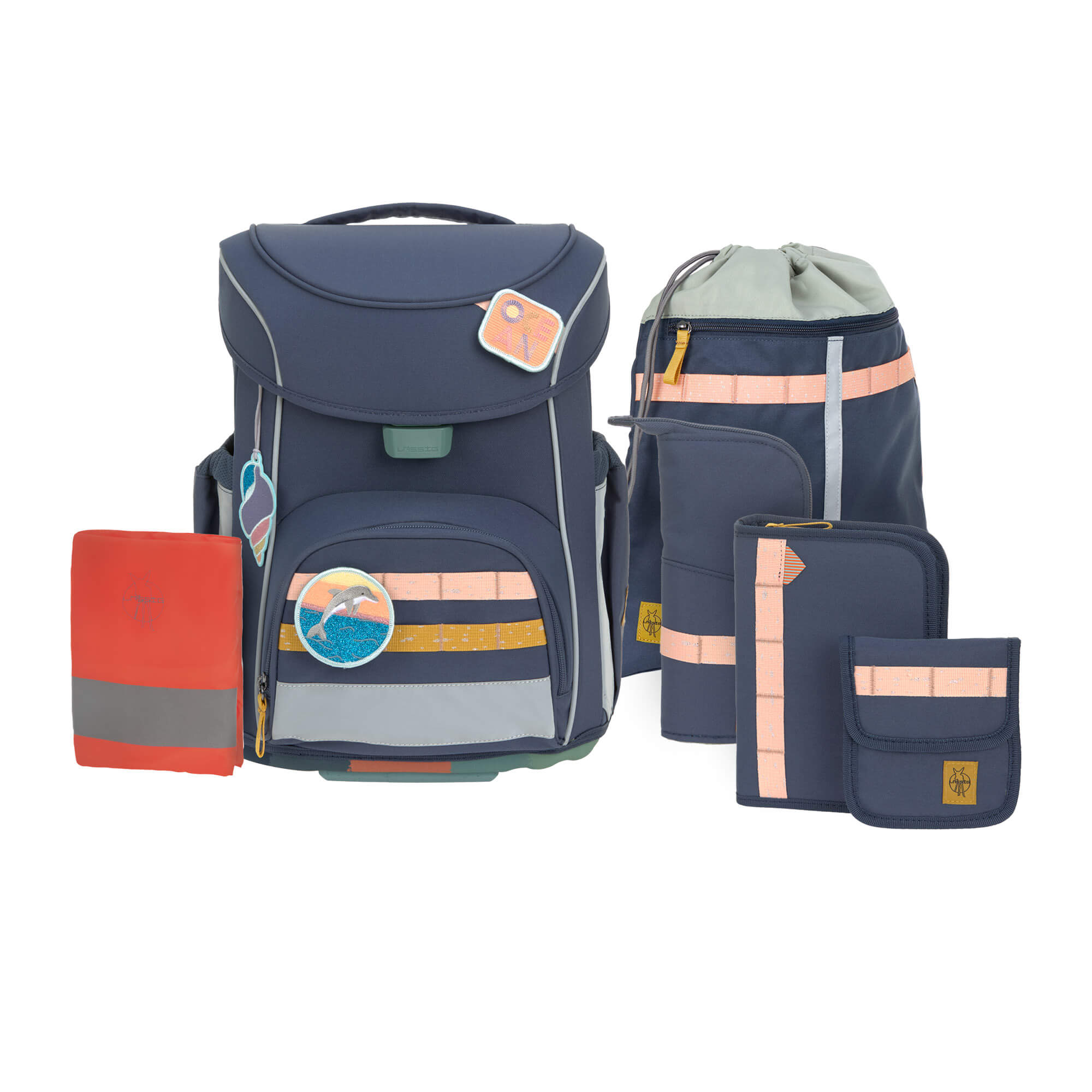 Lässig School Set Slim Unique navy Schultasche / Schulranzen Set