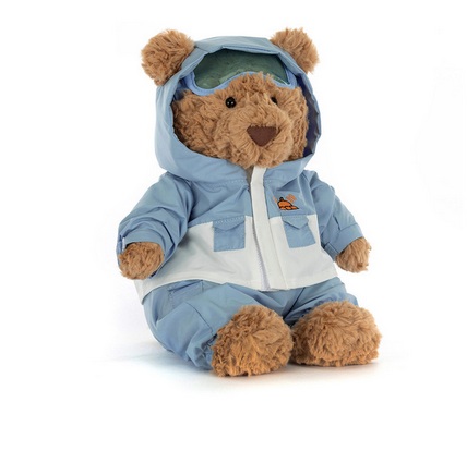 Jellycat Stofftier Bartholomew Bear Snow Suit Plüschtier Bär mit Skianzug
