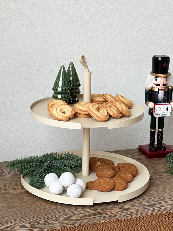 DesignBite BIG HUG Etagere / Tortenständer 2-stöckig - grau
