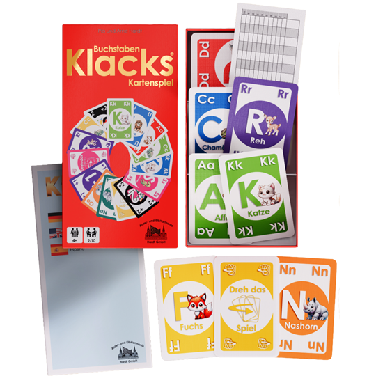 Kartenspiel Buchstaben Klacks
