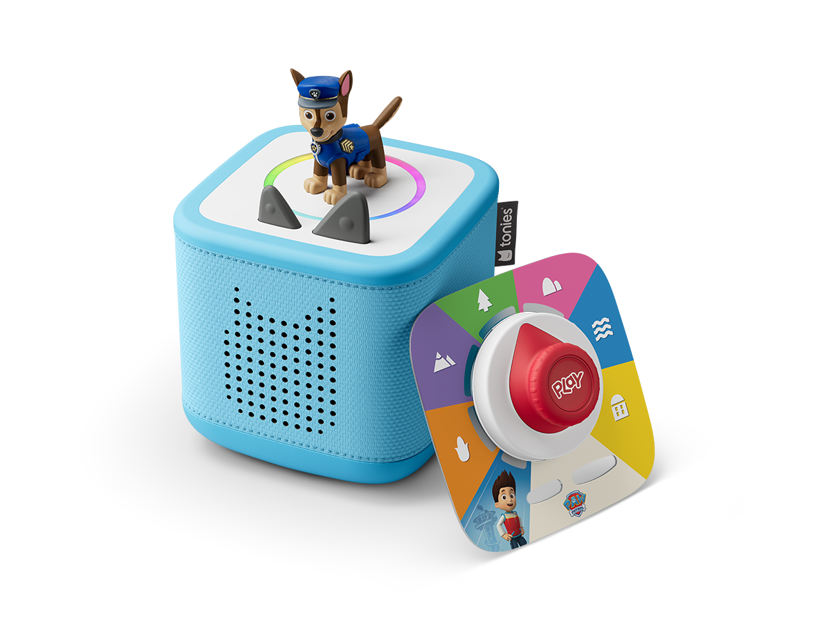 Tonies Toniebox 2 Himmelblau Play Set Paw Patrol Chase  Starter Set mit hörfigur und Tonieplay Ausstattung