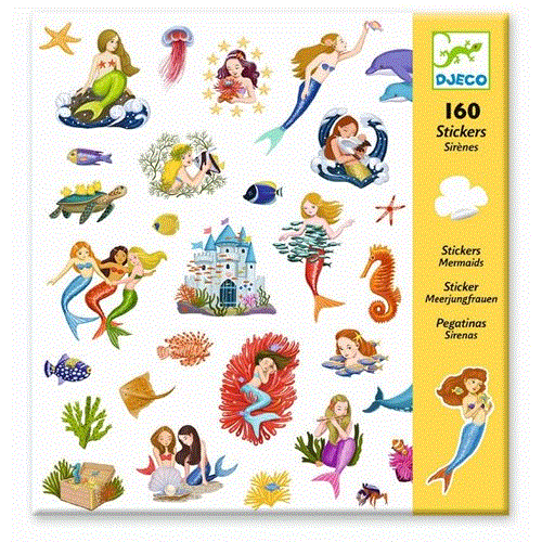 Djeco Stickerbögen Meerjungfrauen 