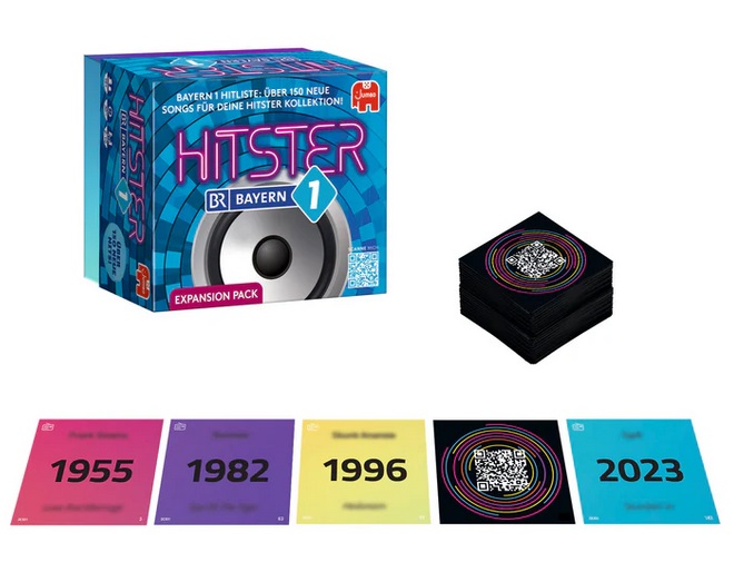 Jumbo Partyspiel Hitster - Bayern 1 Expansion Gesellschaftsspiel rund um die Musik