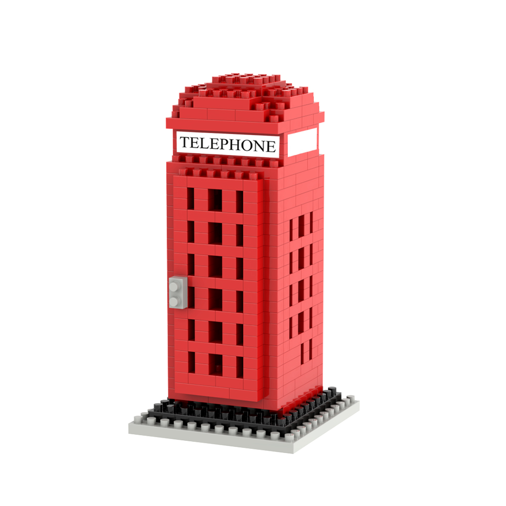 Brixies Telefonzelle 365 Mini-Klemmbausteine