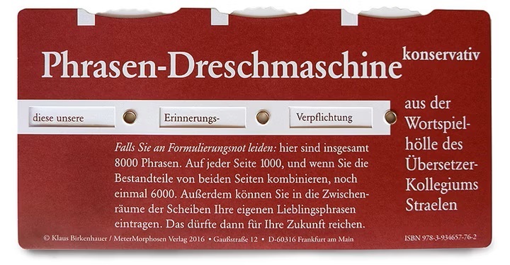 Metermorphosen Phrasen-Dreschmaschine Nie mehr sprachlos! 