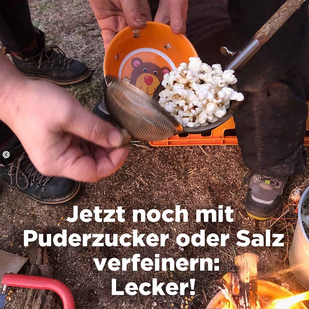 Huckleberry Popcorn Maker Lagerfeuer – Popcornpfanne für Feuer & Grill