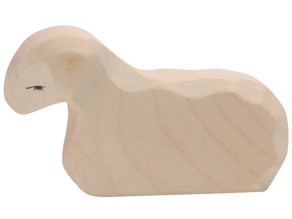 Ostheimer Lamm liegend Holzfigur