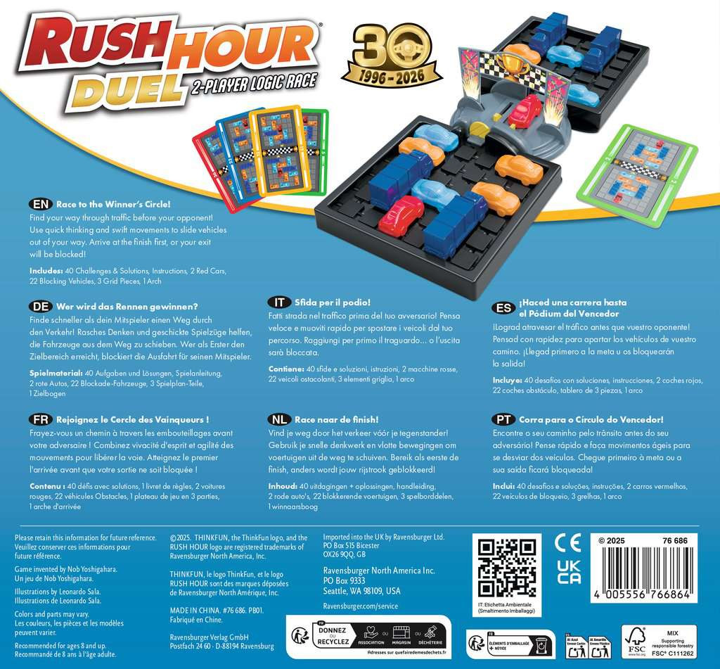 ThinkFun Rush Hour® - Duel der Logik-Spiel-Hit für 2