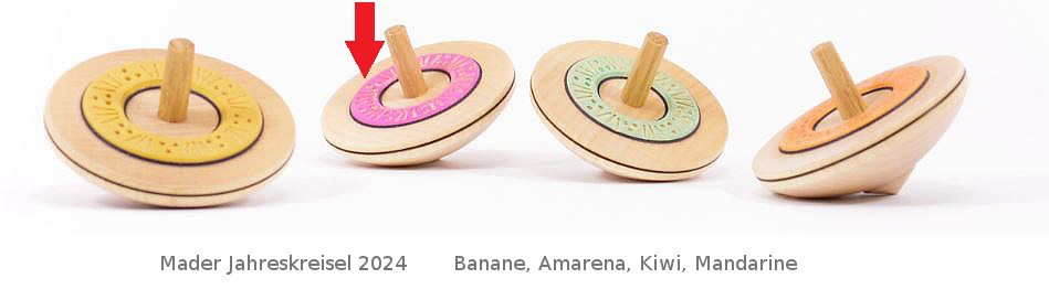 Mader Jahreskreisel 2024 Amarena Holzkreisel aus der Kreiselmanufaktur