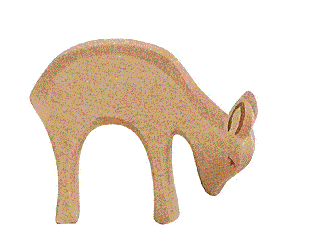 Ostheimer Reh fressend Holzfigur
