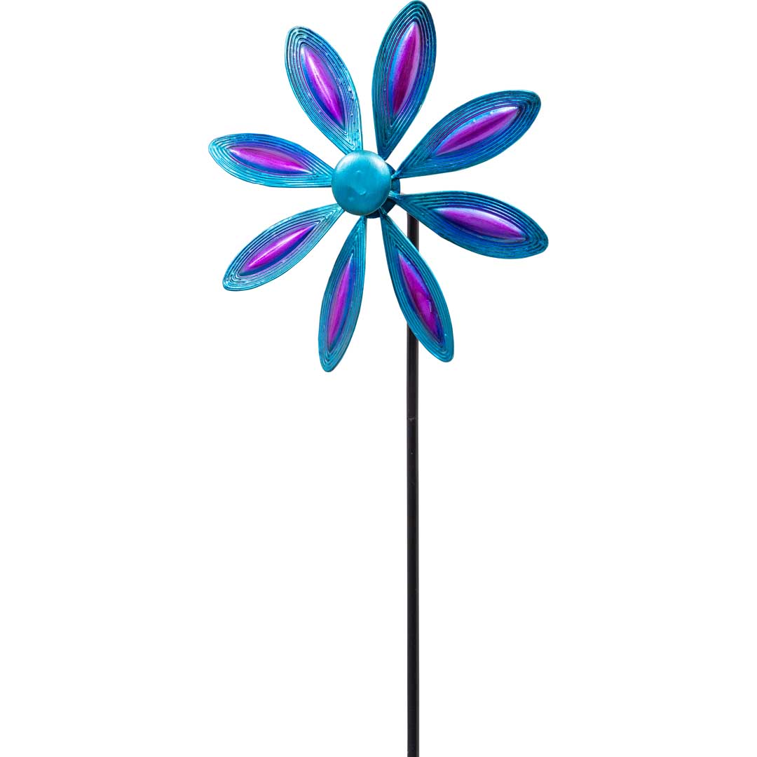 Kinetic Art Metall Windspiel Single Flower Purple-Blue SY-3 
