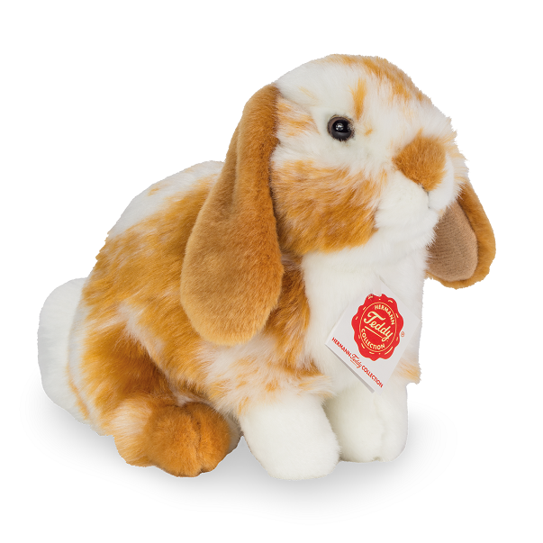 Hermann Teddy Hase sitzend hellbraun/weiß gescheckt 20 cm Stofftier