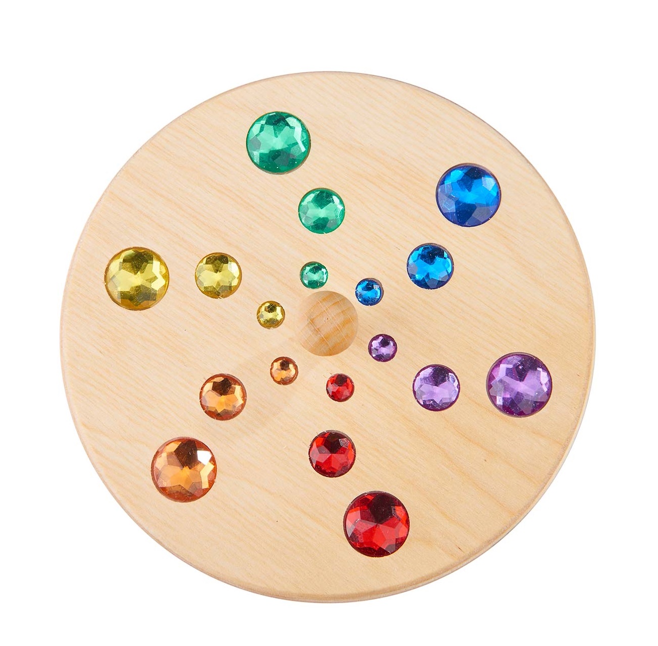 Glückskäfer Fantasiekreisel Holzkreisel mit Glitzersteinen