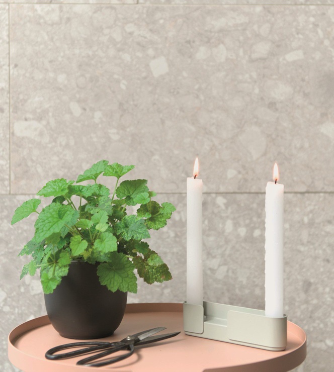 DesignBite BIG HUG Kerzenhalter - grau