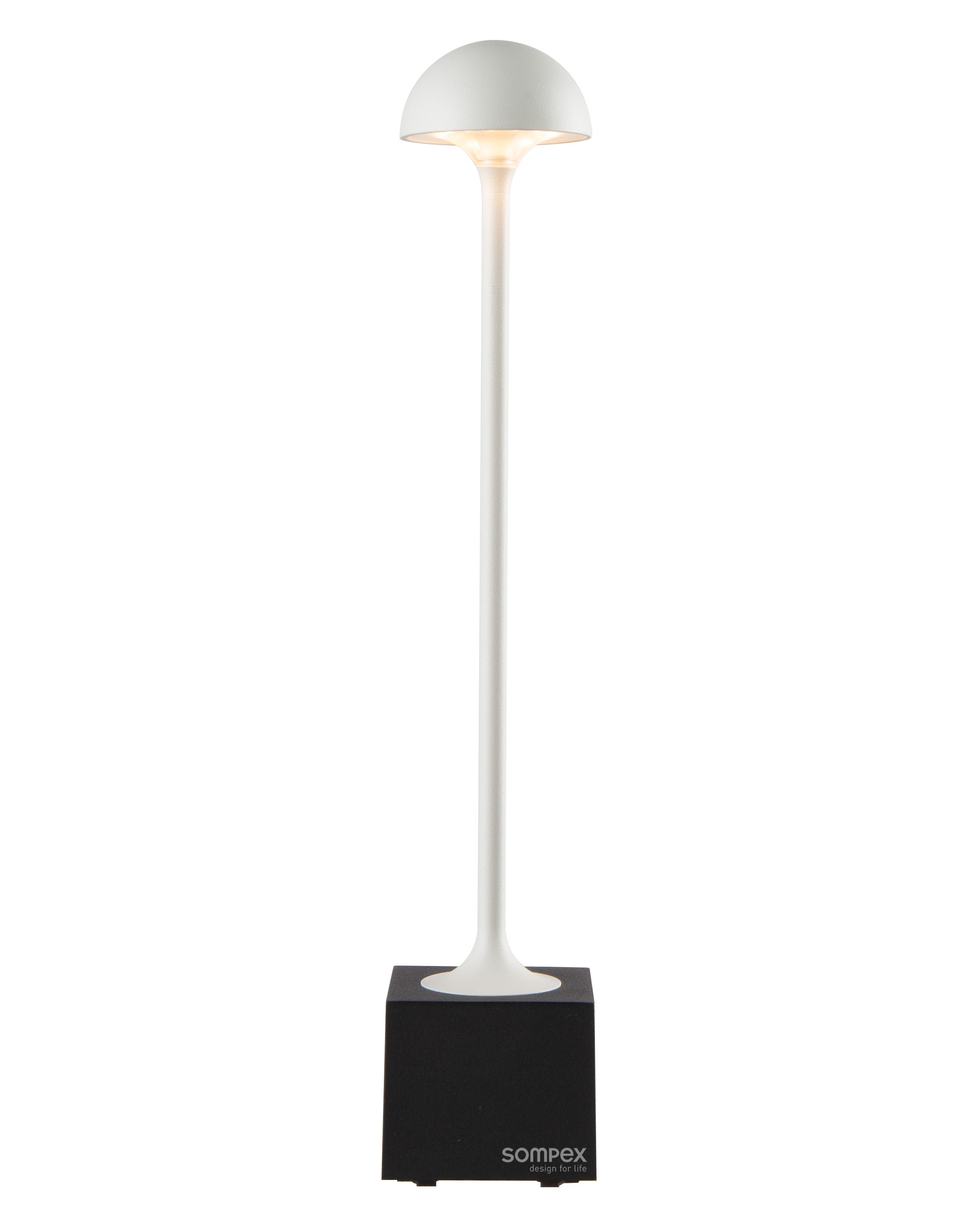 Sompex In- & Outdoorleuchte Flora weiss akkubetriebene und dimmbare Tischlampe kabellos