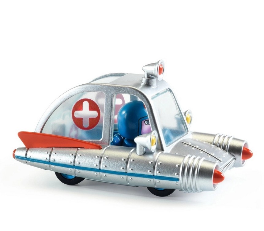 Djeco Crazy Motors: Space Ambulance Modellauto aus Metall