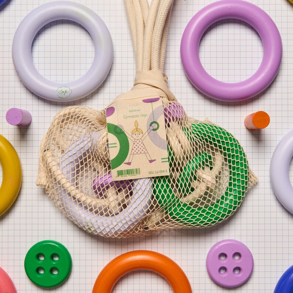 Eperfa bunte Gymnastikringe grün Turnringe mit Seilen für Kinder
