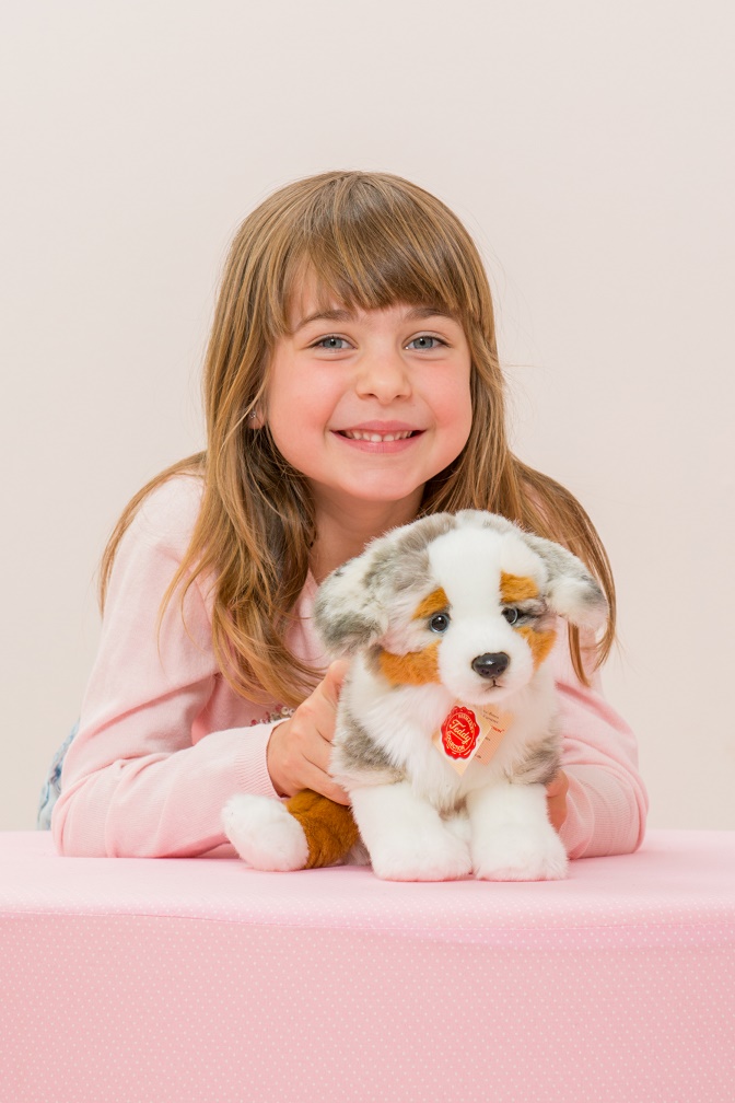 Hermann Teddy Australian Shepherd Welpe sitzend 22 cm Stofftier Hund