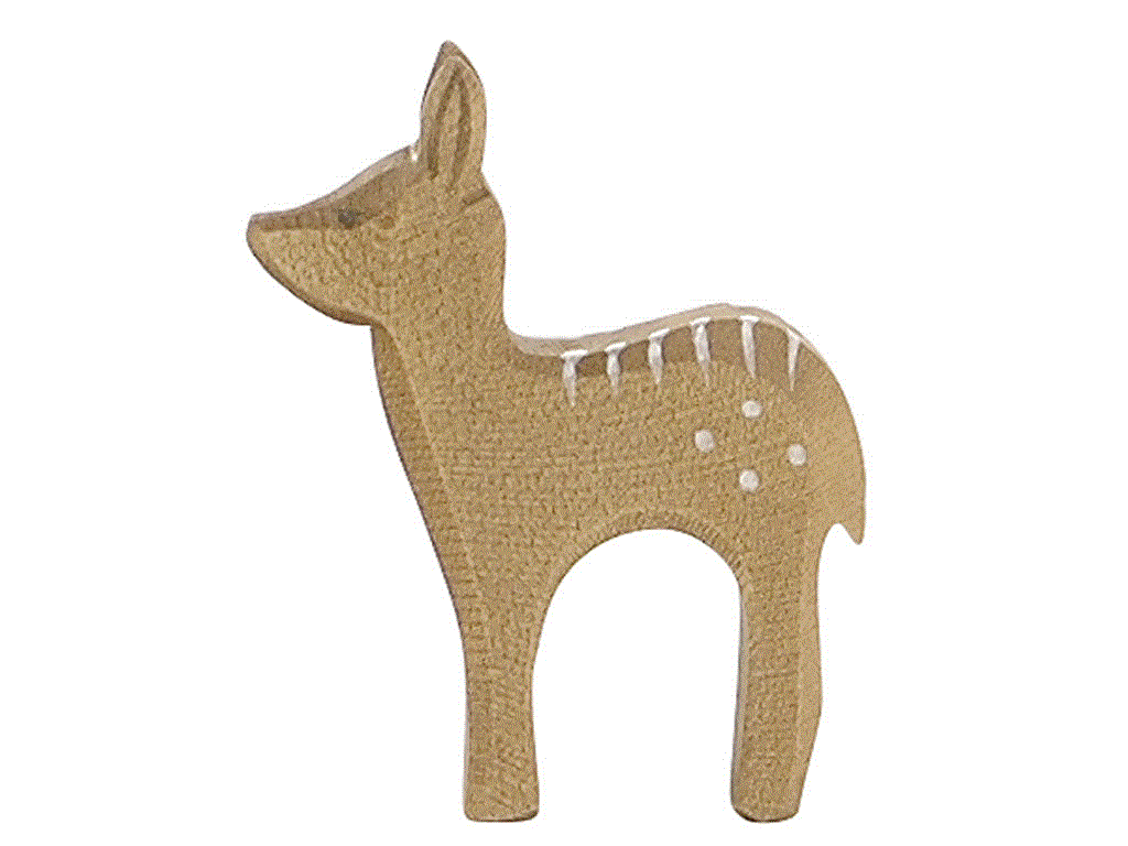 Ostheimer Hirschkalb stehend Holzfigur