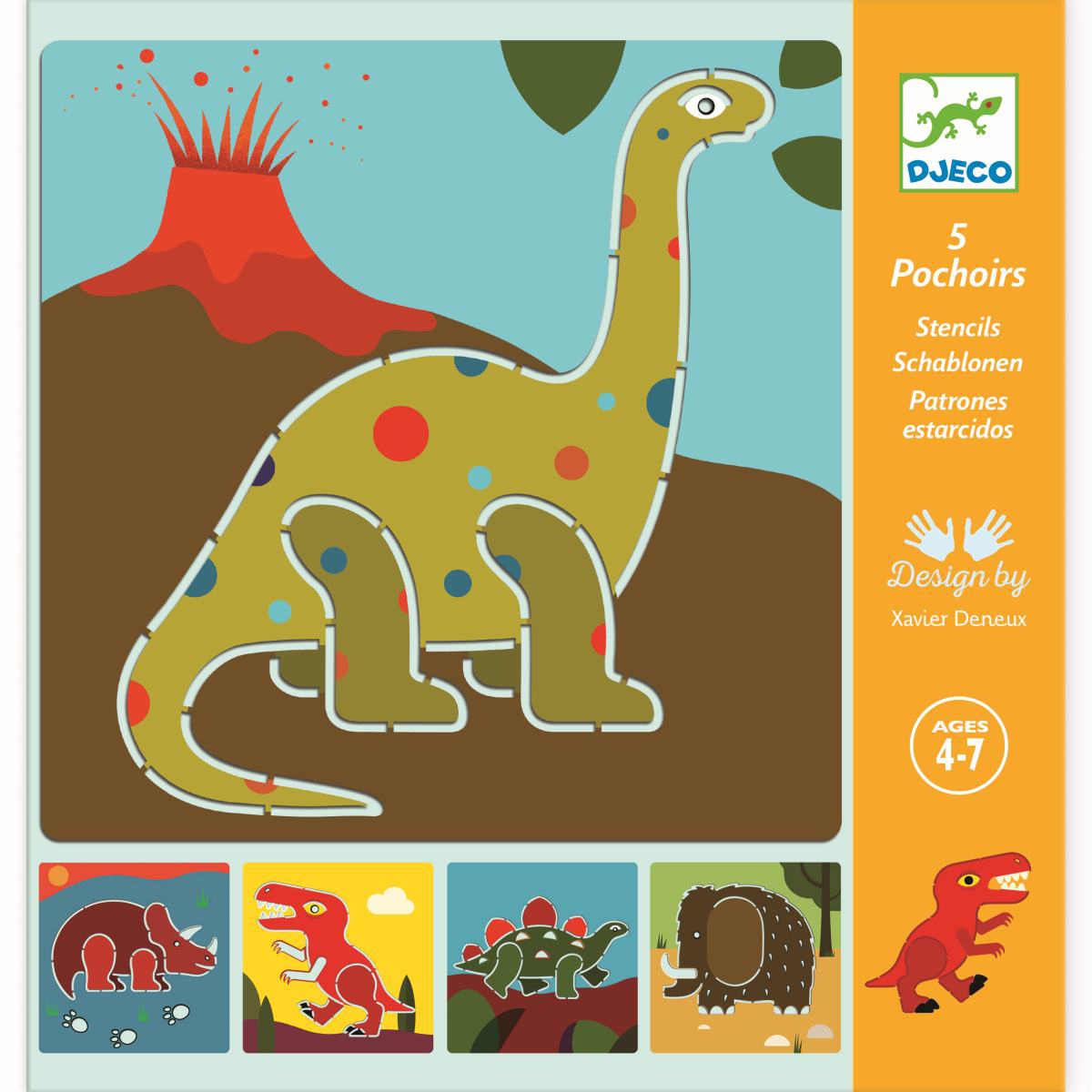 Djeco Schablonen Dinosaurier 