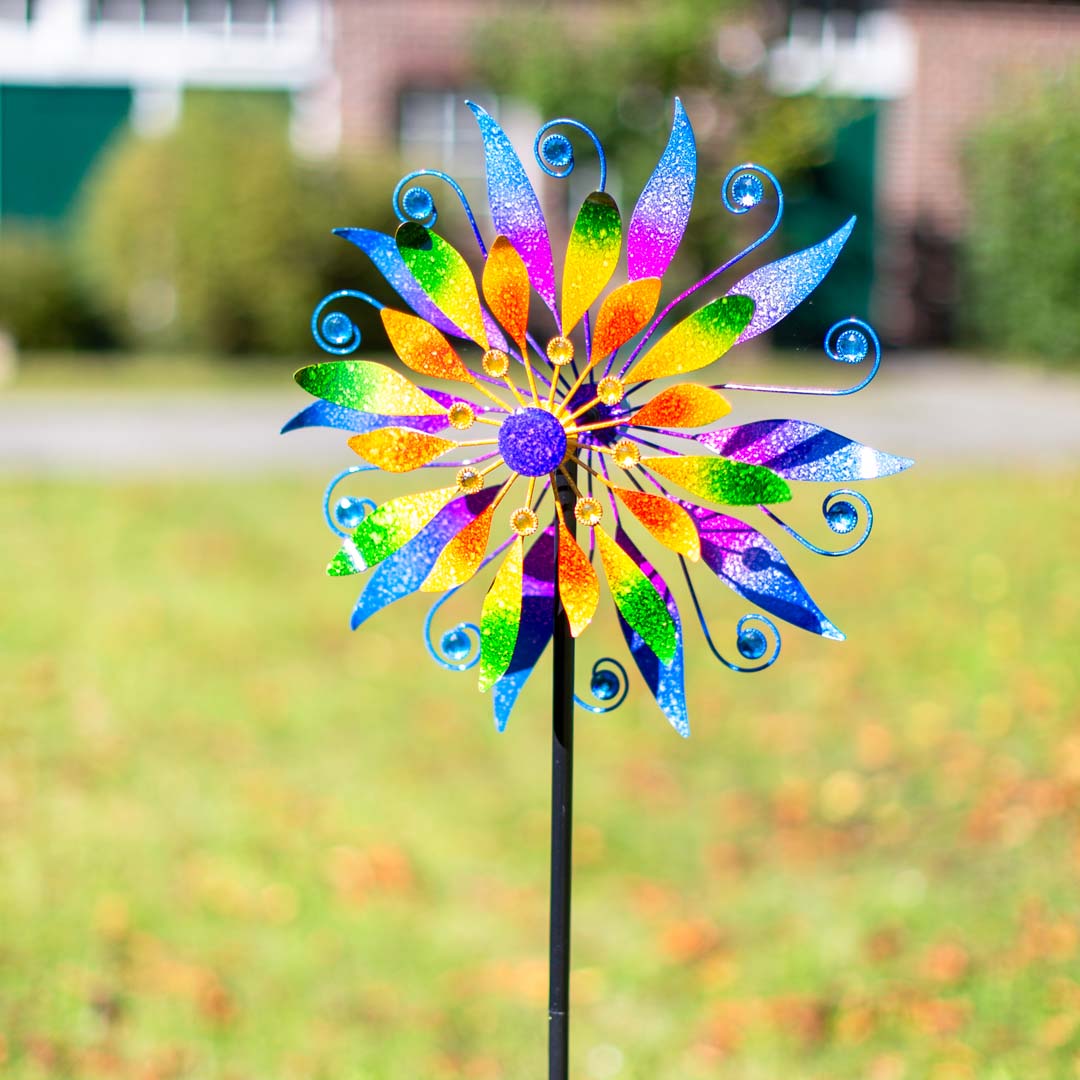 Kinetic Art Metall-Windspiel Floral Spectrum Duett