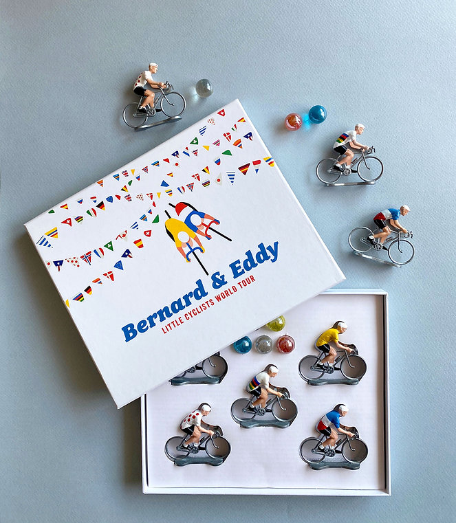 Bernard & Eddy Geschenkbox mit 5 Radrennfahrern