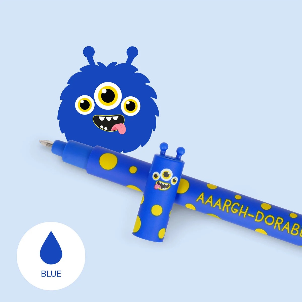 Legami Erasable Gel Pen - Erasable Pen - Monster
