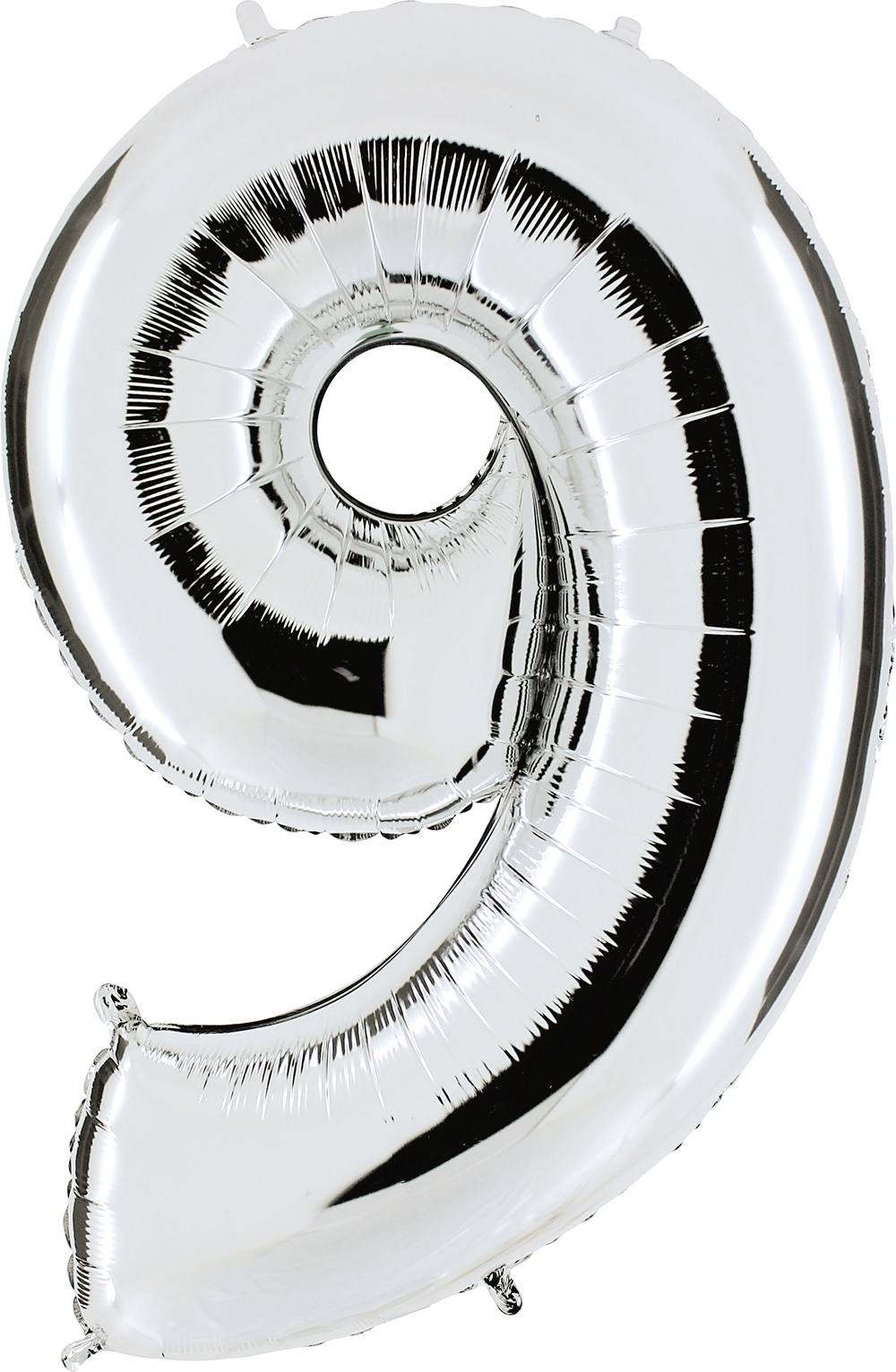 Zahlenballon 40" Folienzahl "9" silber