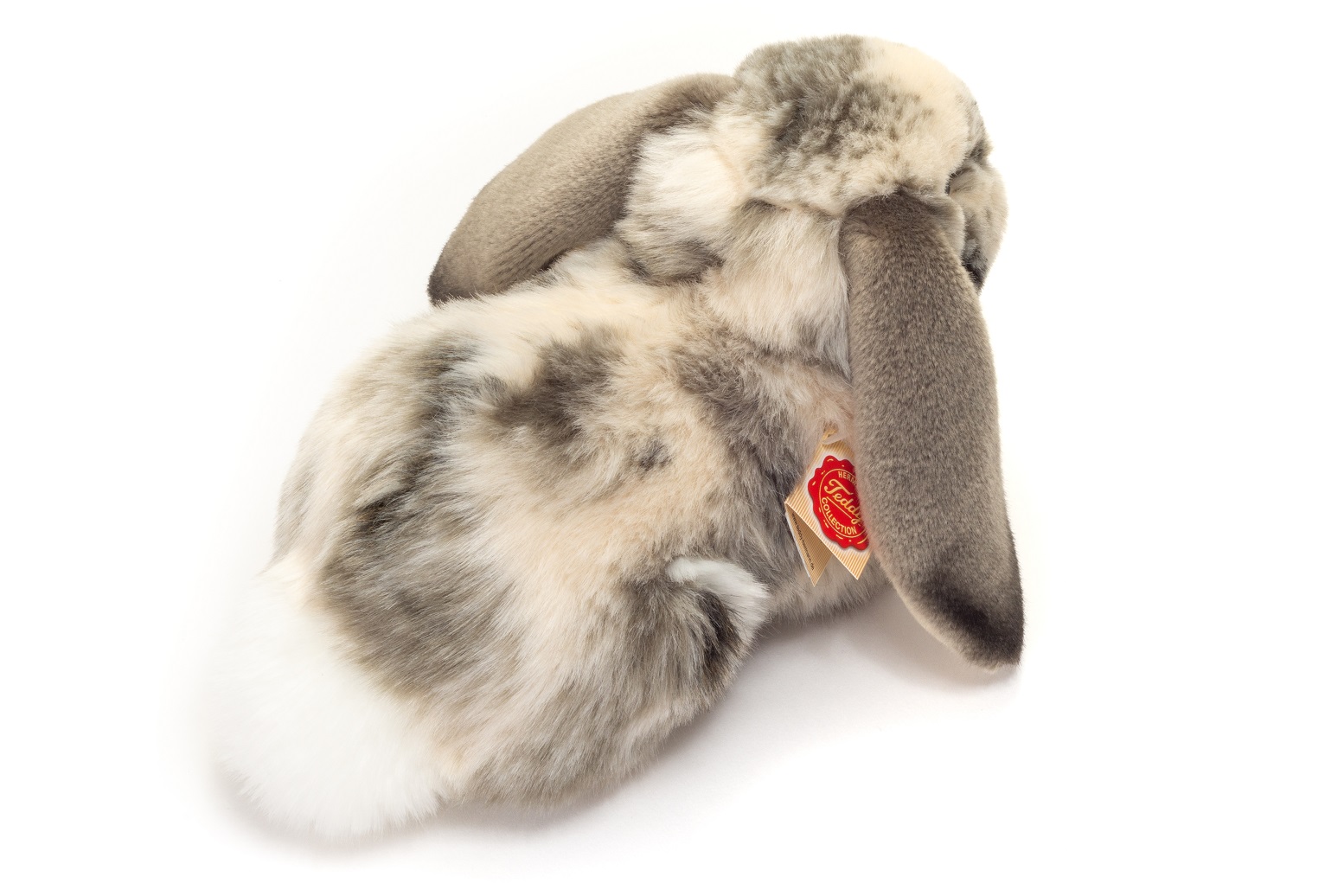 Hermann Teddy Widderkaninchen liegend grau-weiß 30 cm Stofftier