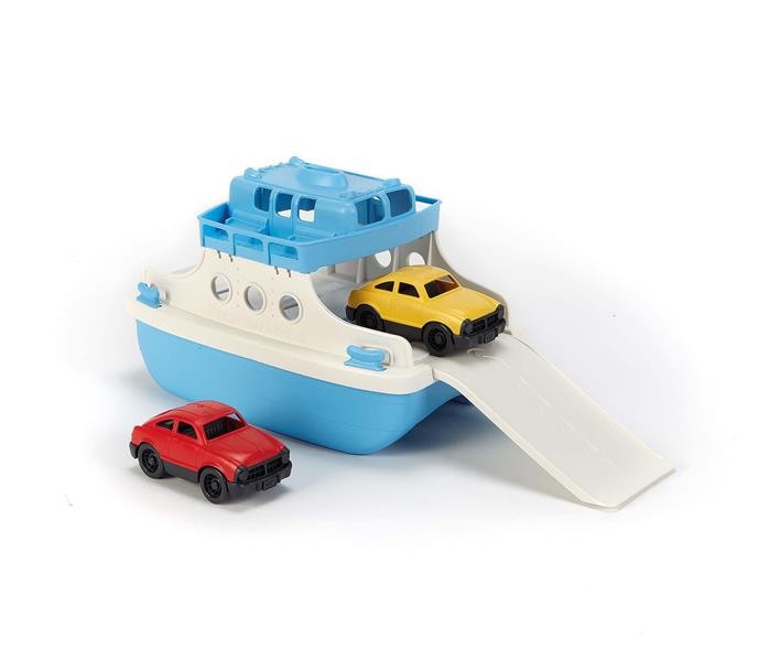 Greentoys Fährschiff blau/weiss mit 2 Mini-Autos 