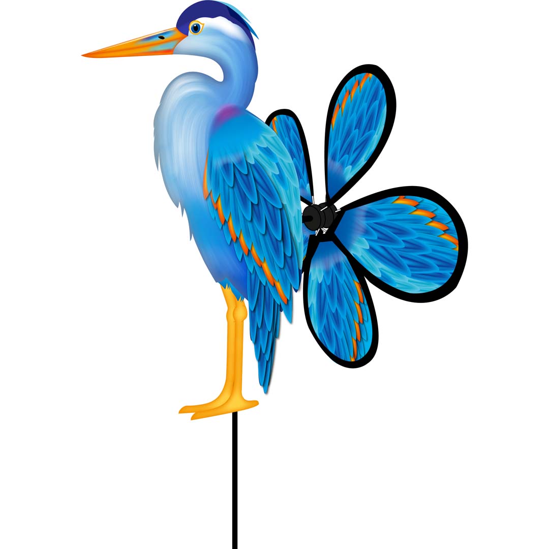 Invento Windspiel Spin Critter Blue Heron Blaureiher